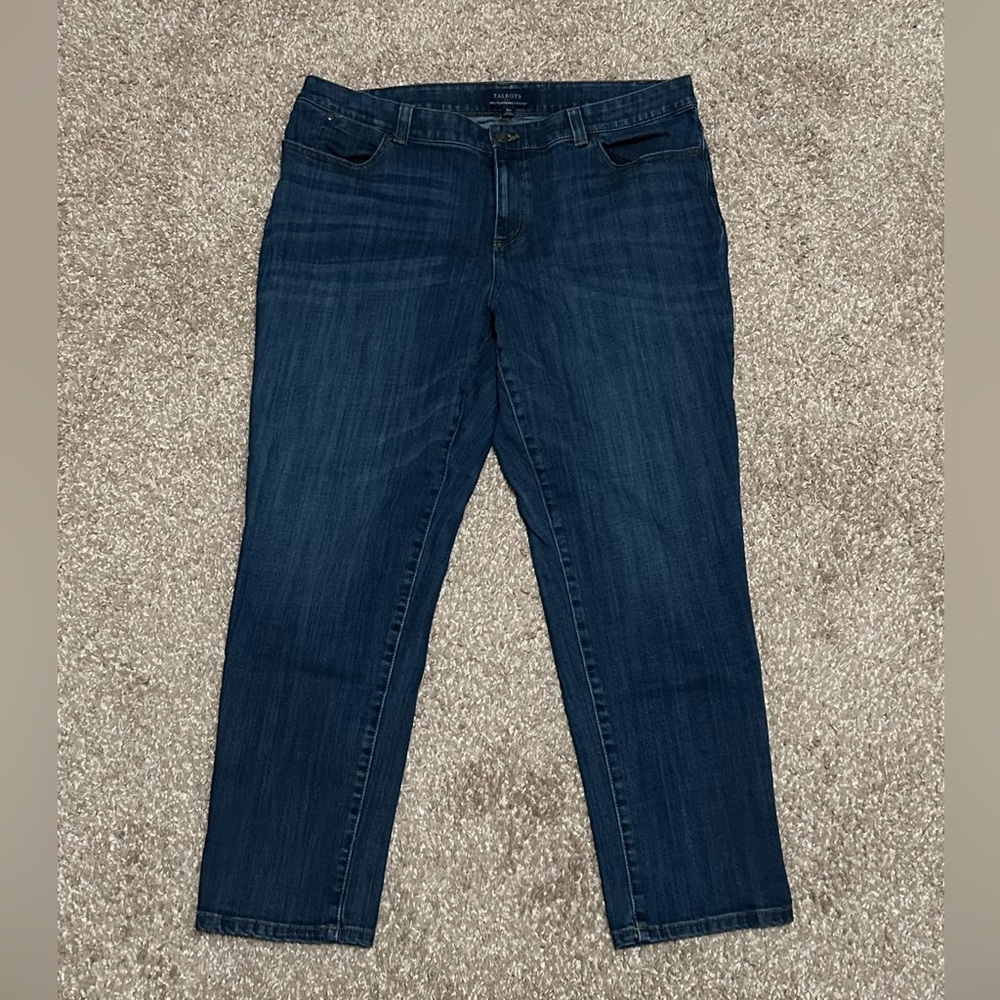 Talbots Simply Flattering 5-pocket Dark Wash Jeans, Size 18W